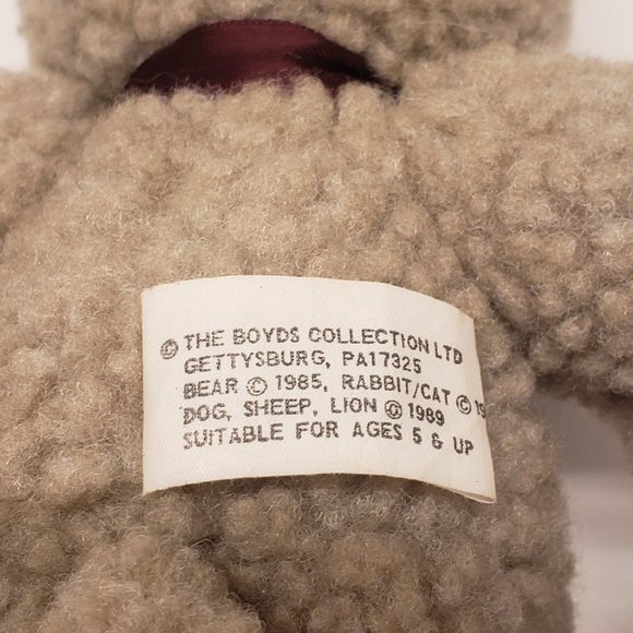 Vintage Boyds Bear Bunny Rabbit Bean Bag Plush Tan Easter Posable Ears 13" - Picture 9 of 10